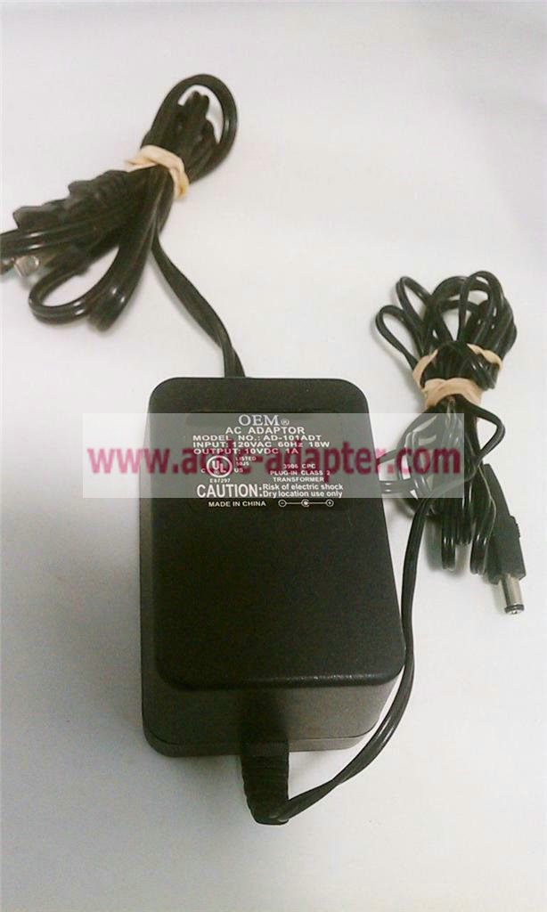 New OEM 10VDC 1A AC adaptor AD-101ADT power supply charger